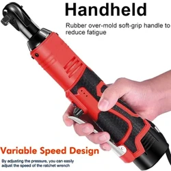 12V/18V Cordless Cacciavite Elettrico Chiave 3/8 Pollici Ad Angolo Retto Chiave A Cricchetto Trapano A Percussione Vite di Rimozione Dado Strumento di Riparazione Auto