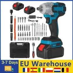 380N.m Điện Tác Động Cờ Lê Không Chổi Than Điện Không Dây Cờ Lê 1/2 Inch Tương Thích Makita Pin 18V Tua Vít Dụng Cụ Điện