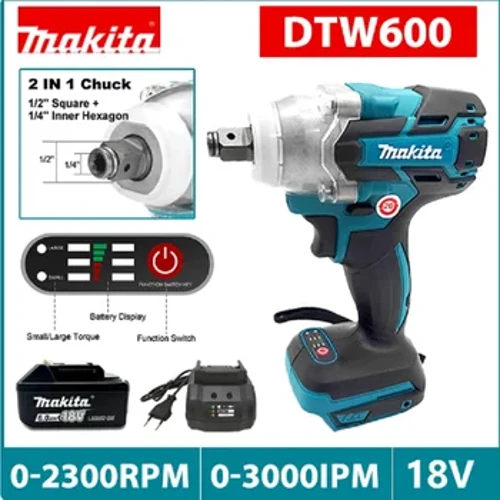 Makita 18V jakoavain DTW600 johdoton гайковерт аккумуляторный Sähköavainporan runko Vain litiumia ammattikäyttöön tarkoitettuja sähkötyökaluja