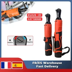 12V/18V Điện Cờ Lê Sạc Tác Động Cờ Lê 3/8 Inch Góc Bánh Cóc Cờ Lê Tác Động Điều Khiển Công Cụ Điện