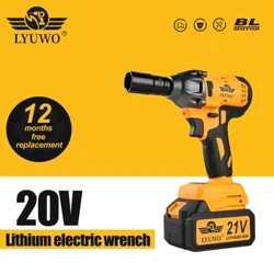 LYUWO Cờ Lê Điện 350NM Cờ Lê Điện Không Chổi Than Mô-men Xoắn Cao Pháo Không Khí Hạng Nặng Sửa Chữa Ô Tô Cao Cấp Tác Động Plat