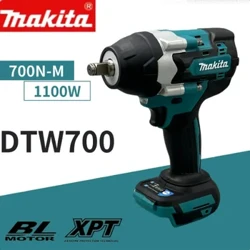 Makita DTW700 18V Brushless Impact Wrench Fa'ato'a Unite 1/2" Square Drive Upo'a Lithium Ion Meafaigaluega Toe faaleleia, Screwdrive