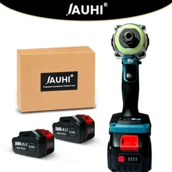 JAUHI Điện Tác Động Cờ Lê Không Chổi Than Điện Không Dây Cờ Lê 1/2 Inch Tương Thích Makita 18V Tua Vít Dụng Cụ Điện