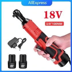 12 V/18 V Akülü Elektrikli Tornavida şarj edilebilir Anahtarı 3/8 Inç Sağ Açı Cırcır Anahtarı Temizleme vida somunu Araba Tamir Aracı