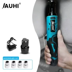 JAUHI 12V Cờ Lê Tác Động Không Dây Sạc Điện Cờ Lê 3/8 Inch Góc Bánh Cóc Cờ Lê Tác Động Điều Khiển Công Cụ Điện