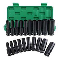 Isokhethi yesikrufu sikagesi 1/2 Isethi ye-Hex Wrench Socket Setha I-Electric Impact Wrench Drill Ratchet Spanner yokulungisa Ikhithi Yekhithi Yekhithi Yesikhwama
