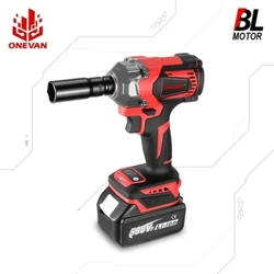 ONEVAN 1200N.M nyomatékkefe nélküli elektromos ütvecsavarozó 588VF akkumulátorral 1/2" akkus csavarkulcs elektromos szerszám Makita 18V akkumulátorhoz