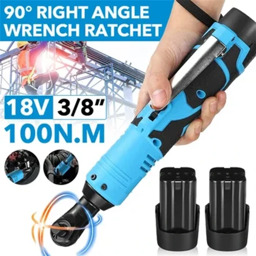 Wrench Effaith 18V Wrench Trydan Aildrydanadwy Diwifr Wrench 3/8 Modfedd Ongl Sgwt Ratchet Wrenches Effaith Offeryn Pŵer Gyrwyr