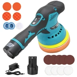 12V Ασύρματο γυαλιστικό αυτοκινήτου 8 Gears 380W Lithium Electric Polishing Waxing Machine for Repairing Scratch Wireless Sander Polish