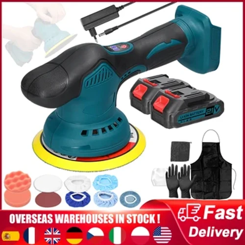 21V Cordless Auto Poliermaschinn 6 Gears Geschwindegkeet Elektresch Polier Tool Multifunktionnell Metal Waxing Rust Entfernung Holz Schleifmaschinn