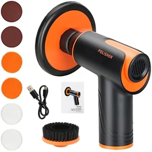 Pulidora de cera para coche de 100W, Mini máquina pulidora portátil inalámbrica, pulidora recargable