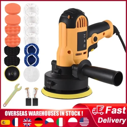 700W Ta'avale Faila Fa'aeletise Pusa 600-3700RPM Saosaoa ma Sponge Wool Bonnet Pads Rotary Tools Automotive Waxing Polishing Machine