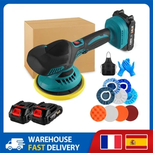 უსადენო მანქანის საპრიალებელი 6 Gears Electric Auto Poling Cleaning Metal Waxing Wood sanding Rust Remove Tool for Makita Battery