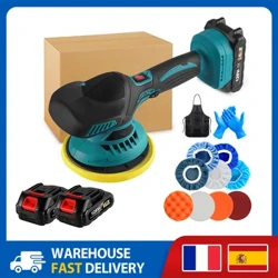 უსადენო მანქანის საპრიალებელი 6 Gears Electric Auto Poling Cleaning Metal Waxing Wood sanding Rust Remove Tool for Makita Battery