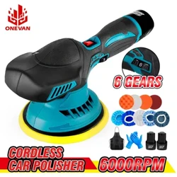 ONEVAN langaton auton kiillotuskone 6000 rpm Mini auton kiillotuskone säädettävä nopeus johdoton automaattinen kiillotus vahauskoneet