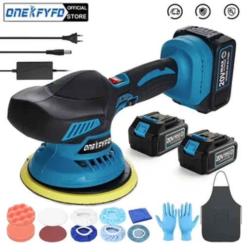 Cordless Car Polisher 6 Gears Electric Auto Polishing Machine Metal Waxing Wood Sanding Rust Removal Para sa Makita 18v Battery