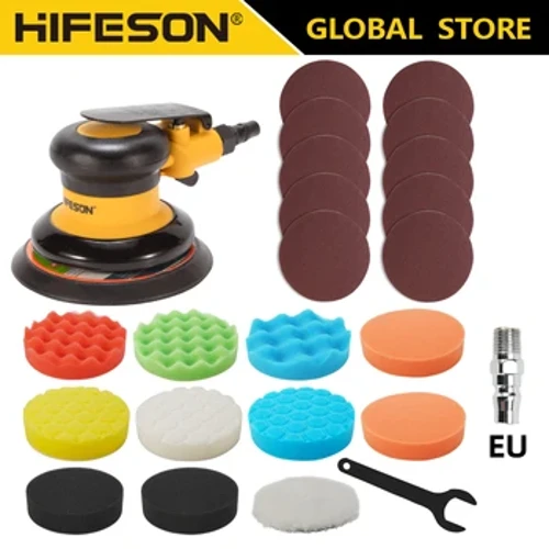 5/6 Inch Pneumatic Air Orbital Sander Polisher Tool Polishing Random Orbital Machine Grinder para sa Pangangalaga sa Pinta ng Kotse Pagtanggal ng kalawang