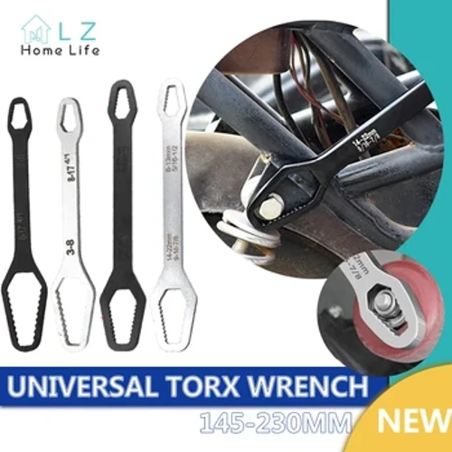 1 stk Torx-nøkkel Universal Selvstrammende Justerbar Brillenøkkelbrett Dobbelthode Torx-nøkkel Håndverktøy til hjemmet