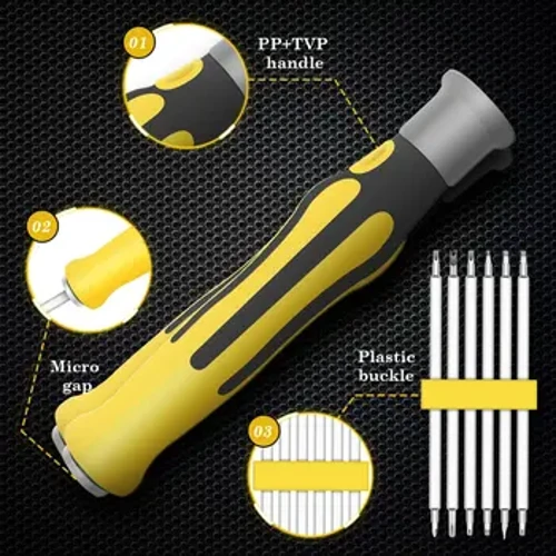 12 in 1 Precisieschroevendraaierset Multifunctionele roterende schroef Huishoudelijk handgereedschap Kleine schroevendraaier Afneembare handgreep S12-maten