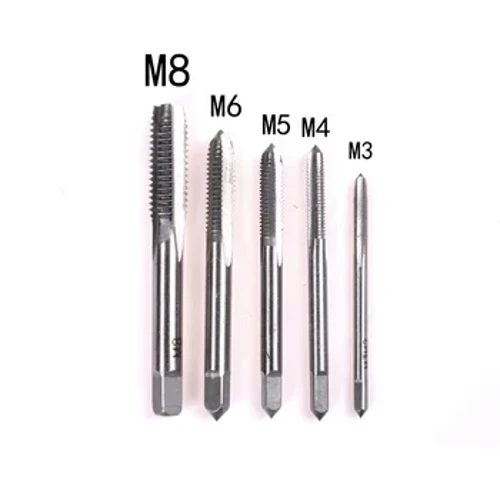 5pcs Thread Tap Drill Bit Set Sgriw Thread Taps M3-M8 Right Hand Metrig Taps Ar gyfer Offer Gwaith Metel Plygiau Tapiau
