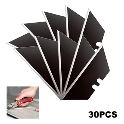 30 Pcs/Set Trapezoidal Blade Replacements Blade Carbon Steel Multifunction Engraving Craft Knives Blade Cutting Hand Tools