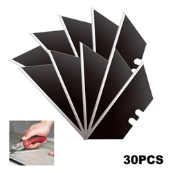 30 stks/set Trapeziumvormige Blade Vervangingen Blade Koolstofstaal Multifunctionele Graveren Craft Messen Blade Snijden Handgereedschap