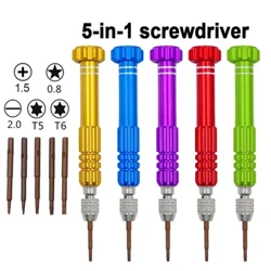 5 An 1 Mini Schrauber Set Aluminiumlegierung Demontage Schlëssel Schrauwentreiber Fir Mobile Watch Telefon Reparatur Hand Tools