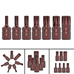 1 PC 30 Mm Listrik Obeng Bit T20/25/30/40/45/50/55 Hex Shank Torx Kepala Batch Kunci Listrik Soket Bit Set Alat Tangan Bagian