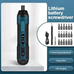 Mini sladdlös elektrisk skruvmejsel Uppladdningsbar 1300 mah justering borrmaskin Multifunktions demontering vridmoment reparationsverktyg