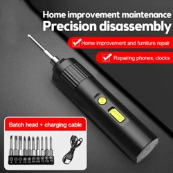Electric screwdriver rechargeable household mini drill automatic small on the screw batch artifact driver electric change cone