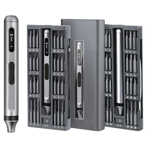 Set di cacciaviti elettrici di precisione 52 in 1 Punte per cacciavite magnetiche con display elettronico Luce a LED Utensili elettrici a ricarica rapida