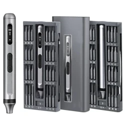 52-in-1 Elektro-Präzisionsschraubendreher-Set Magnetische Schraubendreherbits mit elektronischer Anzeige LED-Licht Schnelllade-Elektrowerkzeuge