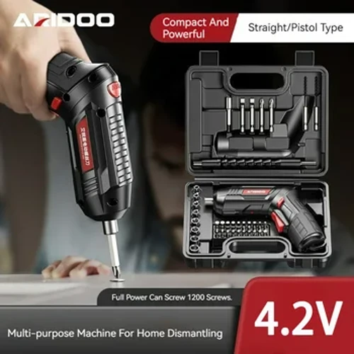 Csavarhúzók Elektromos csavarhúzó 4,2V 6Nm 1300mAh 250rpm Mini elektromos csavarhúzó bitek kicsi és nagy teljesítményű akkumulátoros csavarhúzó