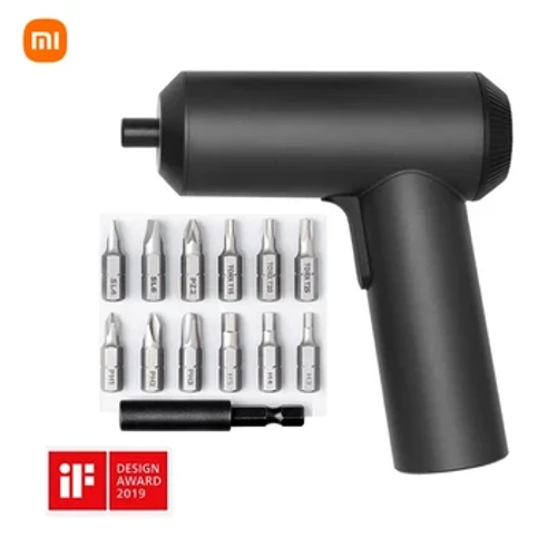 Xiaomi Mijia elektromos csavarhúzó 3,6 V 2000 mAh 5N.M nyomatékú elektromos csavarhúzó háztartási 12 db S2 csavarhúzóval Mi Home Tools