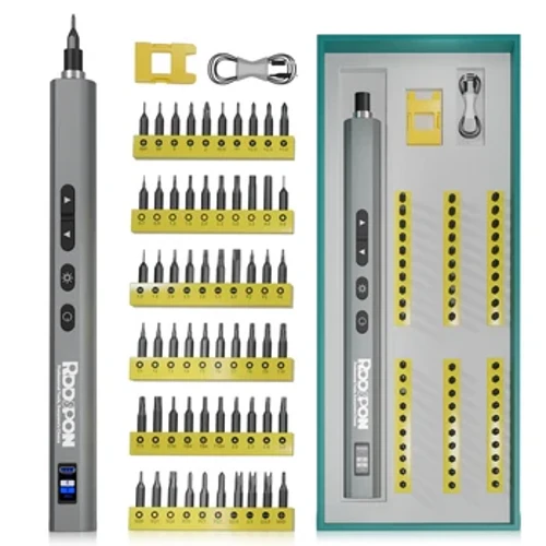 Elektrische schroevendraaierset 26/62-in-1 TYPE-C USB draadloze minischroevendraaier met LED-verlichting Elektrische schroevendraaier 2 versnellingen