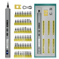 Elektrische schroevendraaierset 26/62-in-1 TYPE-C USB draadloze minischroevendraaier met LED-verlichting Elektrische schroevendraaier 2 versnellingen