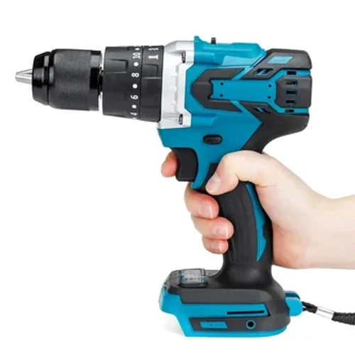 Dril Trydan Effaith Trydan Sgriwdreifer Trydan Dril Trydan 20+3 Torque Dril Effaith Diwifr Ar Gyfer Makita 18V Batri 3 mewn 1 13mm