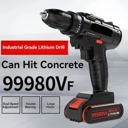 Máy Khoan Điện Không Dây Mạnh Mẽ Tua Vít Sạc Pin Lithium Máy Khoan Không Dây Tua Vít Hộ Gia Đình Máy Khoan Tác Động