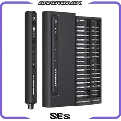 Sgriwdreifer Trydan Manwl ARROWMAX Wedi'i Setio gyda 34 Darn Magnetig 4 Gêr Sgriwdreifer Diwifr Diwifr Trorym y gellir ei Ailwefru (SES)