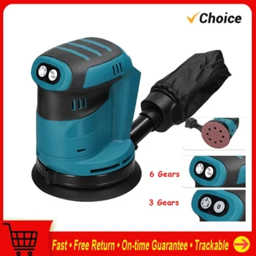 125mm 90W Động Cơ Không Chổi Than Không Dây Quỹ Đạo Nhám Máy Mài Gỗ Xe Điện Máy Đánh Bóng Đánh Bóng Kim Loại Mài Máy Chà Nhám