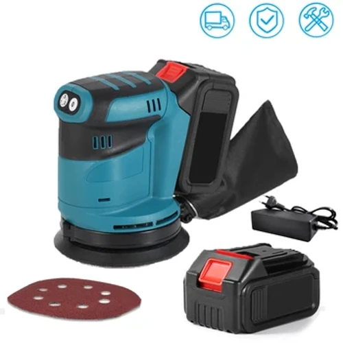Sander Orbital Trydan 125mm 3 Cyflymder Grinder Pren Polisher Cwyr Malu Sandio Peiriant sgleinio ar gyfer Batri Makita 18V