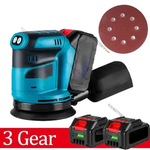 125 mm 3-hastighets tilfeldig orbital elektrisk sliper Tresliper polering slipe slipemaskin for Makita 18V batteriverktøy