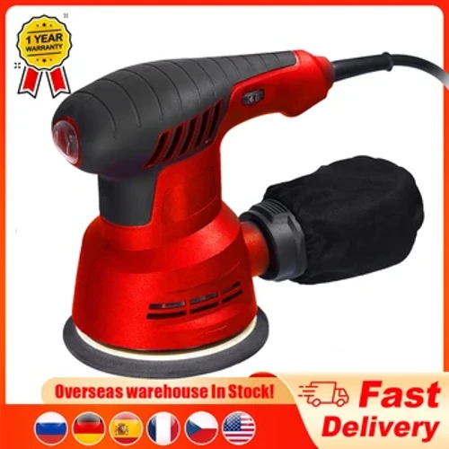 300W Orbit elektrisk sliper 5 tommer 125 mm slipeplate elektrisk eksentrisk slipemaskin Treforedlingsmøbler Bil poleringsmaskin