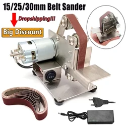 Mini Electric Belt Sander Multifunctional Grinder Belt Sander DIY Polishing Grinding Machine Cutter Edges Sharpener 7 gears