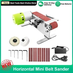 Mini Belt Sander Electric Sing Grinding Grinding Machine Small Sand-Belt Machine 7-speed Ρυθμιζόμενη με 10 ιμάντες λείανσης