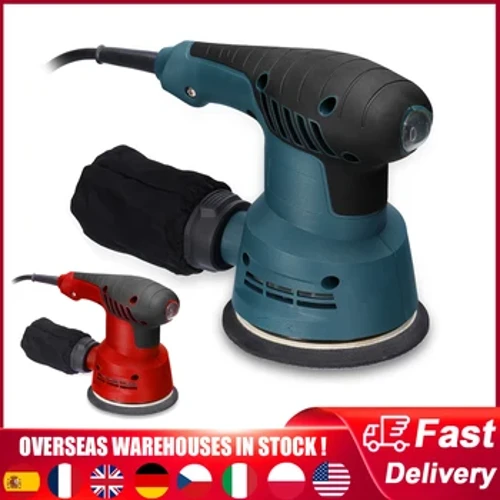 I-300W Electric Eccentric Sander 5 Inch 125mm Sanding Plate Electric Sander eneDust Box 6 Speed ​​Regulation Car Umshini Wokupholisha
