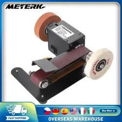 250W Mini Bandschuurmachine Elektrische Bench Grinder Schuurmachine 7 Speed ​​Kleine Grinder Slijper Polijstmachine Machine voor Houtbewerking