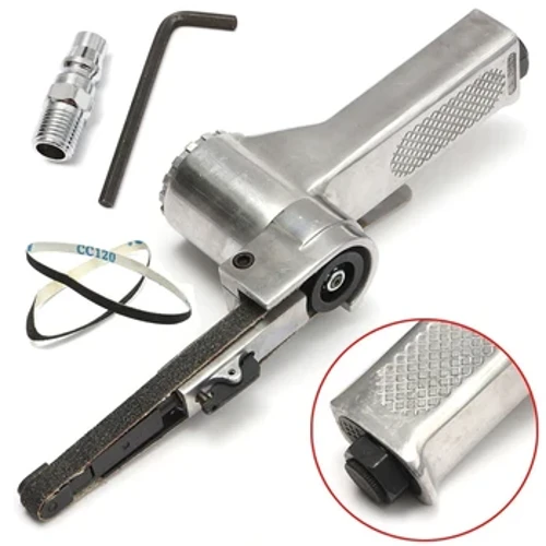 3/8" Air Belt Sander Air Angle Grinder Angle Grinding Machine with Sing Belts for Air Compressor Sing Pneumatic Tool Tool