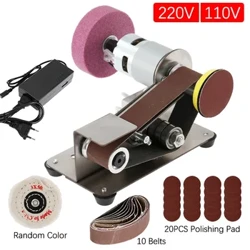Mini trydan llain sander peiriant caboli amlswyddogaethol grinder llain sander 7 gerau gymwysadwy thorrwr ymylon miniwr