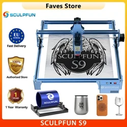 Laserový gravírovací stroj SCULPFUN S9 90W celokovový CNC laserový gravírovací stroj 5,5W vysoce přesná gravírovací plocha 410x420 mm